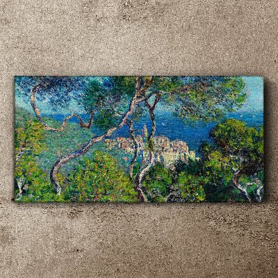 Tableau sur toile Paysage méditerranéen avec des arbres