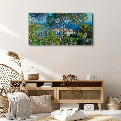 Tableau sur toile Paysage méditerranéen avec des arbres