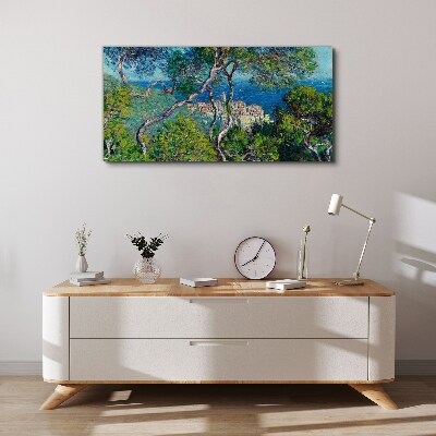 Tableau sur toile Paysage méditerranéen avec des arbres