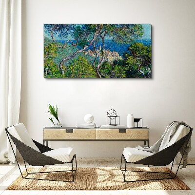 Tableau sur toile Paysage méditerranéen avec des arbres