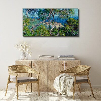 Tableau sur toile Paysage méditerranéen avec des arbres
