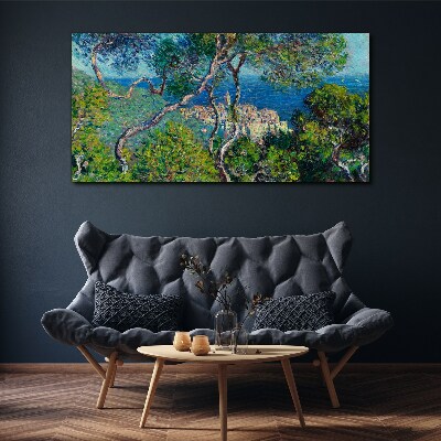 Tableau sur toile Paysage méditerranéen avec des arbres