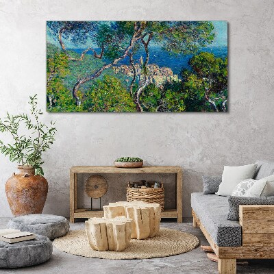 Tableau sur toile Paysage méditerranéen avec des arbres