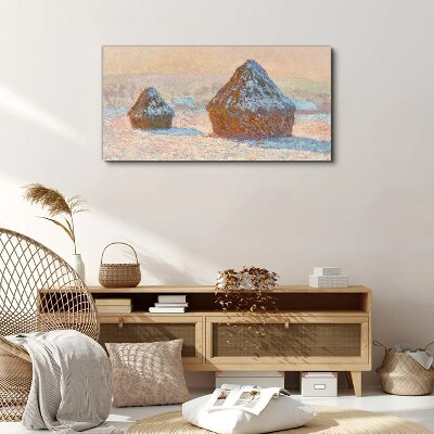 Tableau sur toile Paysage d'hiver avec des congères