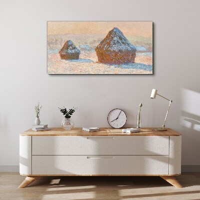 Tableau sur toile Paysage d'hiver avec des congères