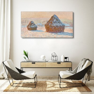 Tableau sur toile Paysage d'hiver avec des congères