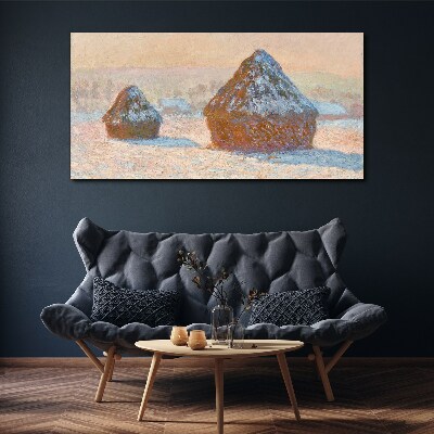 Tableau sur toile Paysage d'hiver avec des congères