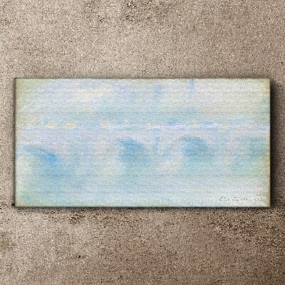 Tableau toile imprimée Pont dans le brouillard