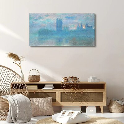 Tableau sur toile Londres brumeuse le matin
