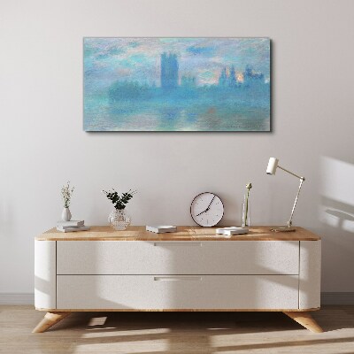 Tableau sur toile Londres brumeuse le matin