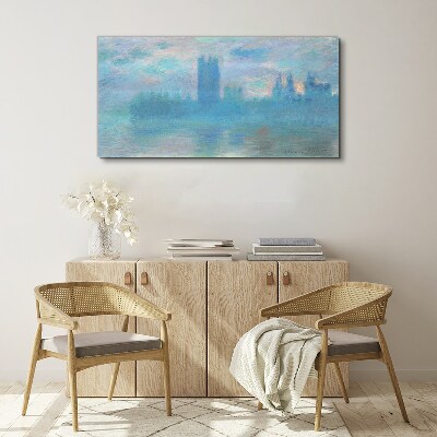 Tableau sur toile Londres brumeuse le matin
