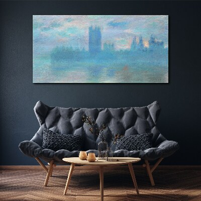 Tableau sur toile Londres brumeuse le matin