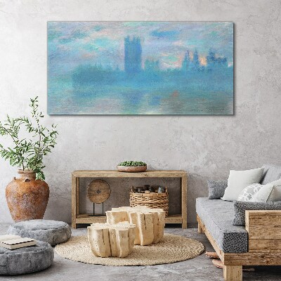 Tableau sur toile Londres brumeuse le matin