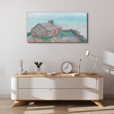 Tableau toile imprimée Maison au bord de la mer
