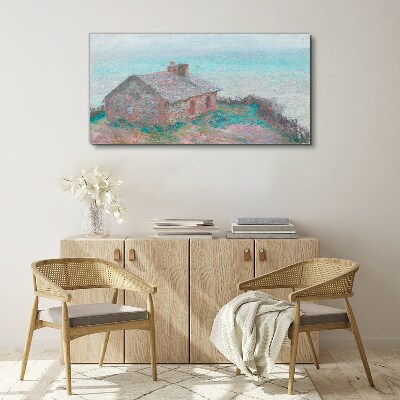 Tableau toile imprimée Maison au bord de la mer