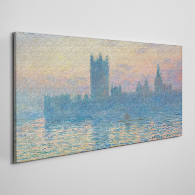 Tableau toile imprimée Coucher de soleil sur Londres