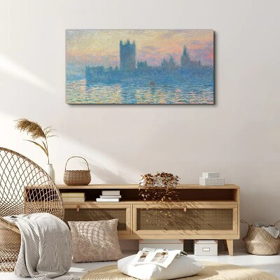 Tableau toile imprimée Coucher de soleil sur Londres