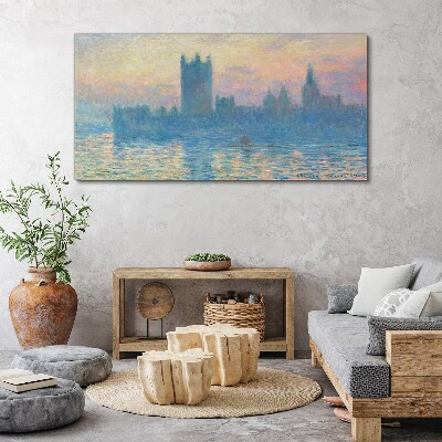 Tableau toile imprimée Coucher de soleil sur Londres