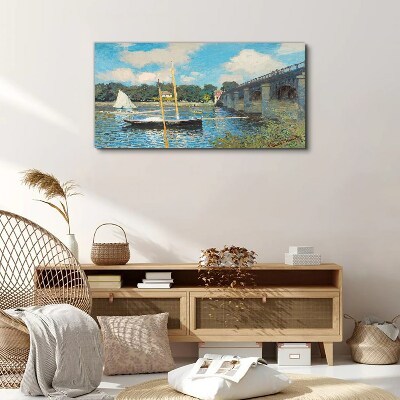 Tableau imprimé sur toile Un port tranquille par une journée ensoleillée