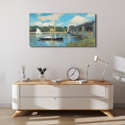 Tableau imprimé sur toile Un port tranquille par une journée ensoleillée