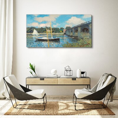 Tableau imprimé sur toile Un port tranquille par une journée ensoleillée