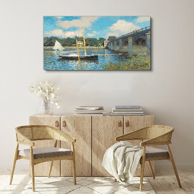 Tableau imprimé sur toile Un port tranquille par une journée ensoleillée