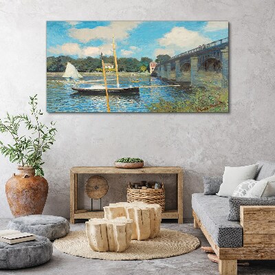 Tableau imprimé sur toile Un port tranquille par une journée ensoleillée