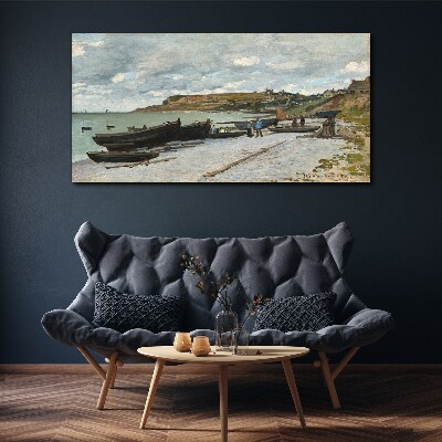 Tableau toile imprimée Un port tranquille par une journée d'été