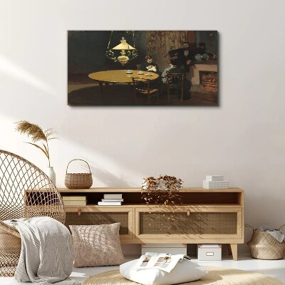 Tableau sur toile Soirée à table