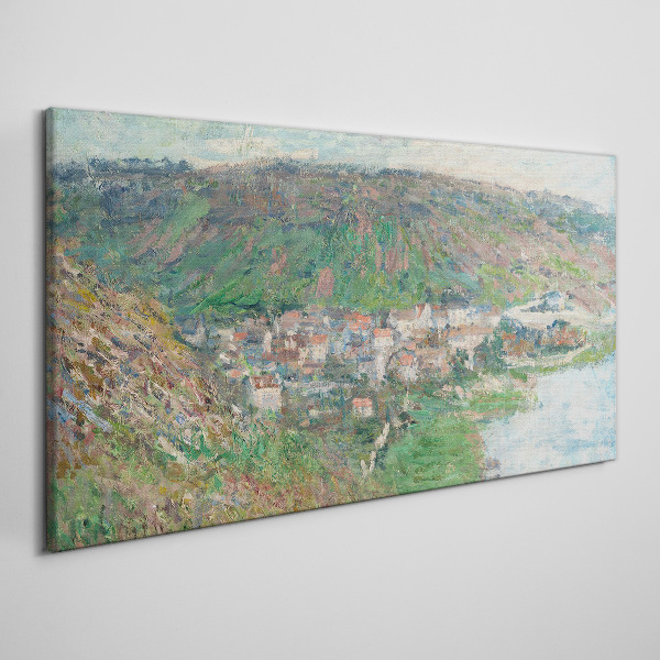 Tableau imprimé sur toile Paysage printanier au bord de la rivière