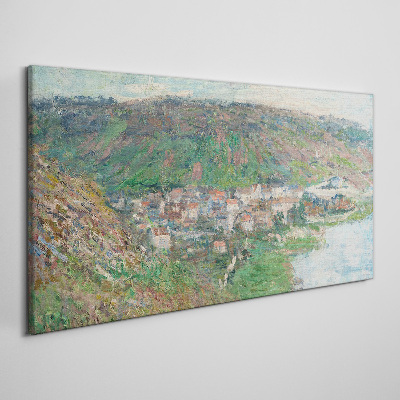 Tableau imprimé sur toile Paysage printanier au bord de la rivière
