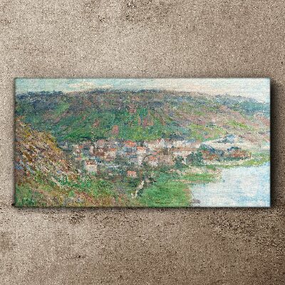 Tableau imprimé sur toile Paysage printanier au bord de la rivière