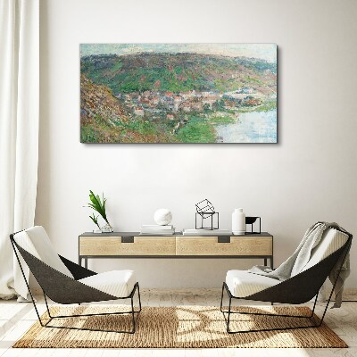 Tableau imprimé sur toile Paysage printanier au bord de la rivière