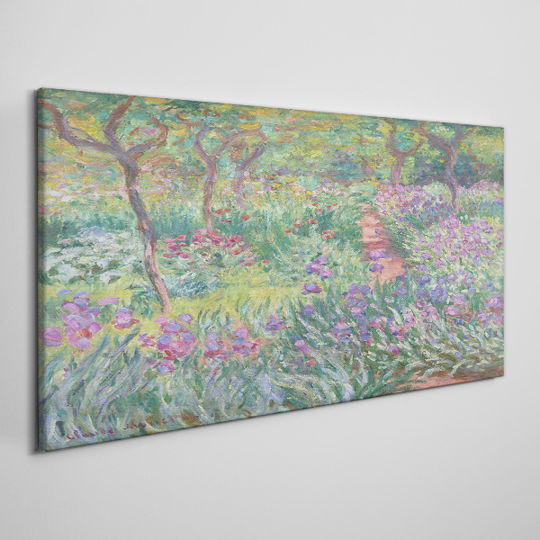 Tableau imprimé sur toile Jardin fleuri au soleil printanier