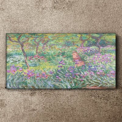 Tableau imprimé sur toile Jardin fleuri au soleil printanier