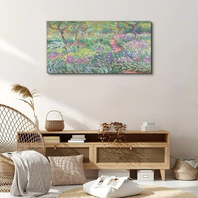 Tableau imprimé sur toile Jardin fleuri au soleil printanier