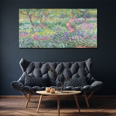 Tableau imprimé sur toile Jardin fleuri au soleil printanier