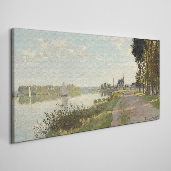 Tableau imprimé sur toile Un paysage paisible au bord de la rivière