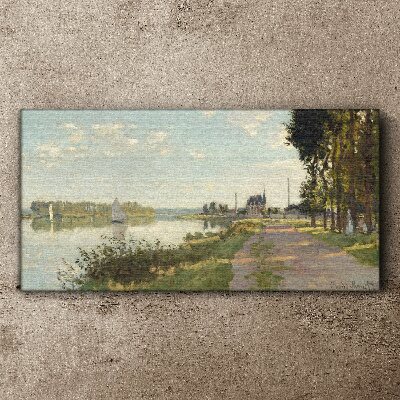 Tableau imprimé sur toile Un paysage paisible au bord de la rivière