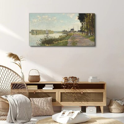 Tableau imprimé sur toile Un paysage paisible au bord de la rivière