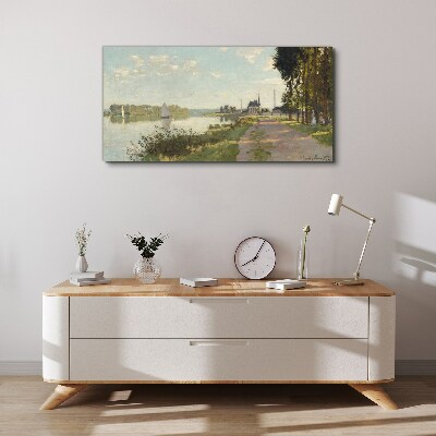 Tableau imprimé sur toile Un paysage paisible au bord de la rivière