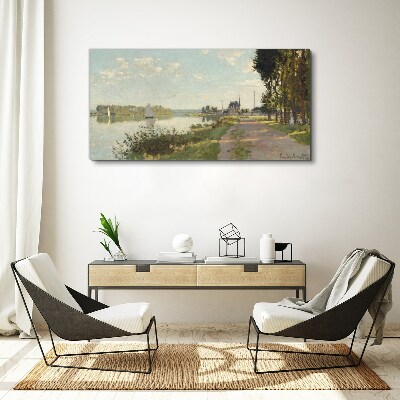 Tableau imprimé sur toile Un paysage paisible au bord de la rivière