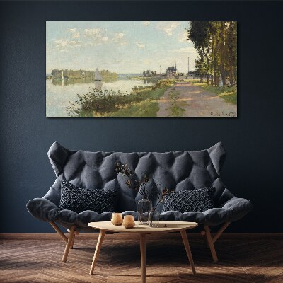 Tableau imprimé sur toile Un paysage paisible au bord de la rivière