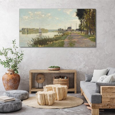 Tableau imprimé sur toile Un paysage paisible au bord de la rivière