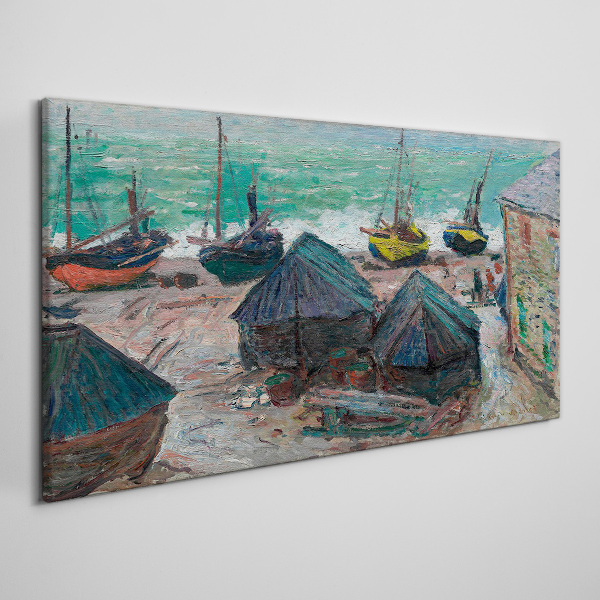 Tableau sur toile Port maritime avec bateaux