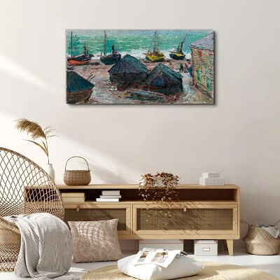 Tableau sur toile Port maritime avec bateaux