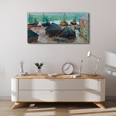 Tableau sur toile Port maritime avec bateaux
