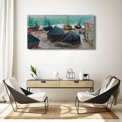 Tableau sur toile Port maritime avec bateaux