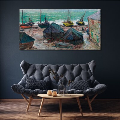 Tableau sur toile Port maritime avec bateaux