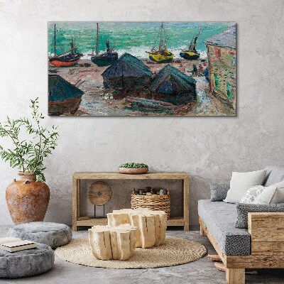 Tableau sur toile Port maritime avec bateaux